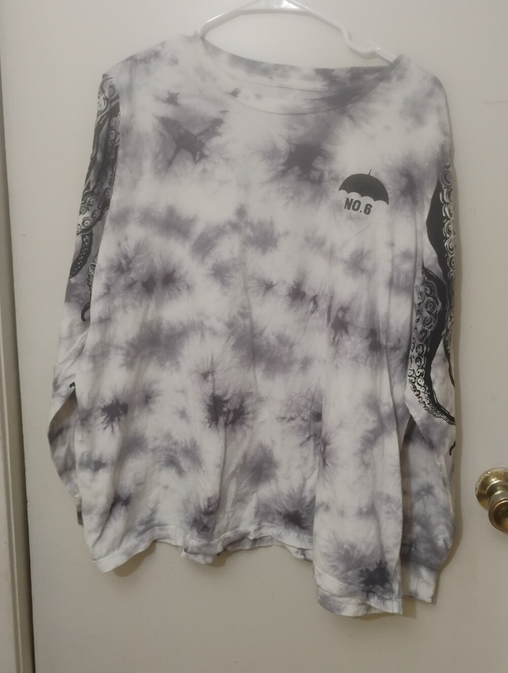 The Umbrella Academy Gray Tie-Dye Long Sleeve Top